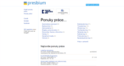 Desktop Screenshot of presbium.sk