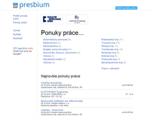 Tablet Screenshot of presbium.sk
